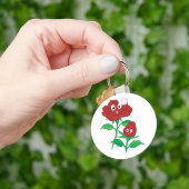 Happy Red Roses Sleutelhanger