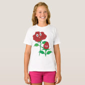 Happy Red Roses T-shirt (Voorkant volledig)
