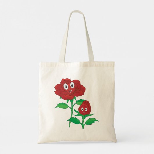 Happy Red Roses Tote Bag (Achterkant)