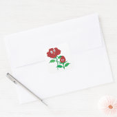 Happy Red Roses Vierkante Sticker