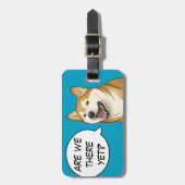 Happy Red Shiba Inu Dog  Label Bagagelabel (Voorkant verticaal)