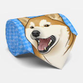Happy Red Shiba Inu Japanse hond Stropdas (Opgerold)