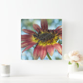 Happy Red Sunflower Wall klok (Huis)