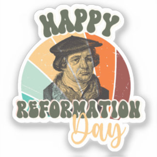 Happy Reformation Day Vintage Martin Luther Sticker