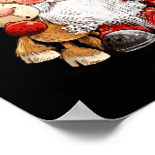 Happy Reindeer And Santa Christmas Illustration Pr Poster (Hoek)