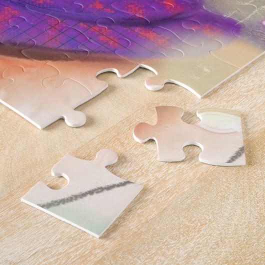 Happy Reindeer Jigzaag Puzzle-kerstcadeau Legpuzzel (Zijkant)