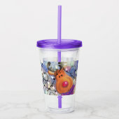 Happy Reindeer - Kerstmis Acryl Drinkbeker (Voorkant)