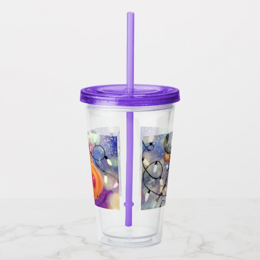 Happy Reindeer - Kerstmis Acryl Drinkbeker (Rechts)