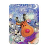 Happy Reindeer - Kerstmis Magneet (Verticaal)