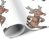 Happy Reindeer start cartoon | Achterkleur kiezen Cadeaupapier (Rol Hoek)