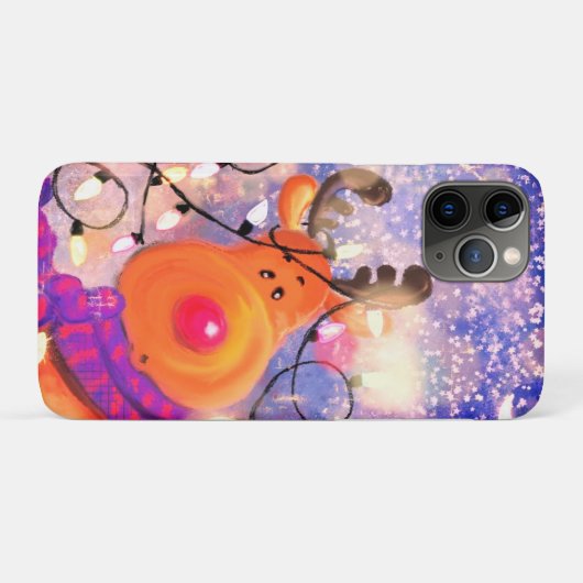Happy Reindeer - Vrolijk kerstfeest Case-Mate iPhone Case (Achterkant (horizontaal))