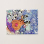 Happy Reindeer - Vrolijk kerstfeest - Legpuzzel (Horizontaal)