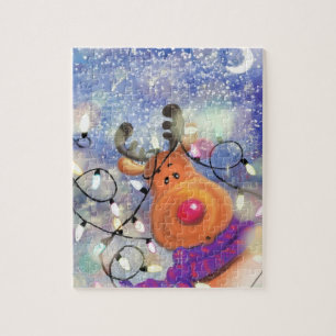 Happy Reindeer - Vrolijk kerstfeest - Legpuzzel