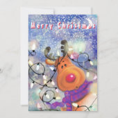 Happy Reindeer - Vrolijk kerstfeest - Tekening (Voorkant)