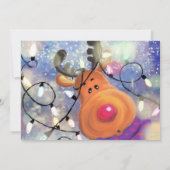 Happy Reindeer - Vrolijk kerstfeest - Tekening (Achterkant)