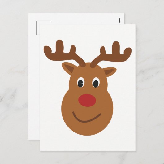 Happy rendier Christmas Briefkaart (Voorkant / Achterkant)