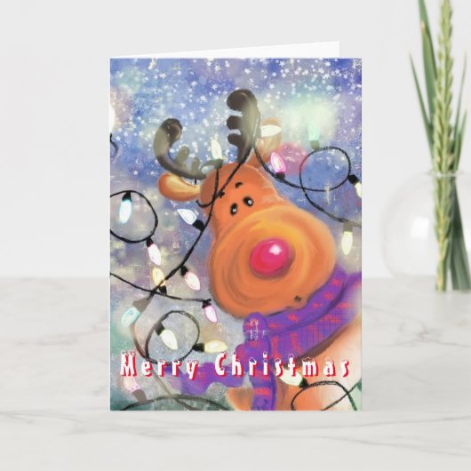 Happy Rendier Kerst Kaart (Voorkant)