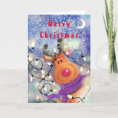 Happy Rendier Kerst Kaart (Voorkant)