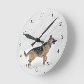 Happy Rescue German Shepherd Dog in Snow Ronde Klok (Hoek)