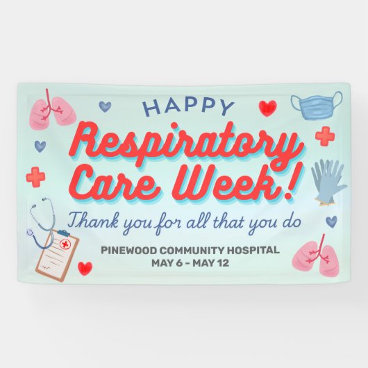 Happy Respiratory Care Week Appreciation Banner (Horizontaal)