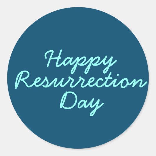 Happy Resurrection Day Ronde Sticker (Voorkant)