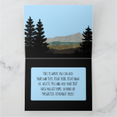 Happy Retication. Pine Trees Silhouettes Mountains Kaart (Binnen)