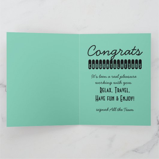 Happy Retirement 1 Het is tijd voor een groot Wens Kaart (Binnen)