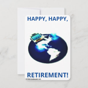 Happy Retirement 3,5-inch x 5-inch flat-Kaart Bedankkaart