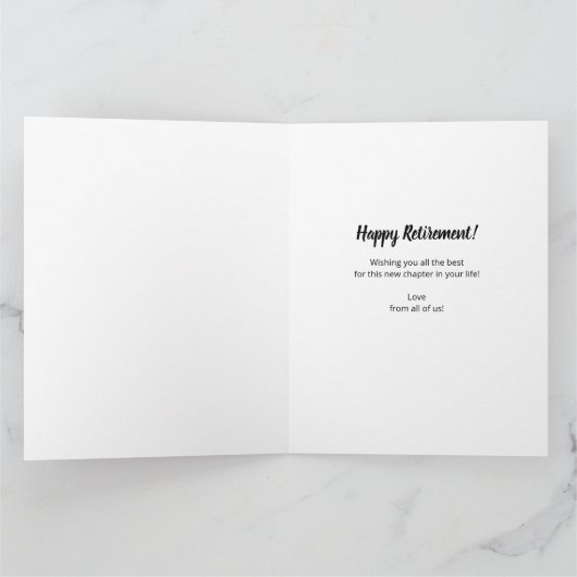 Happy Retirement 40 Pic Photo Collage Personalized Kaart (Binnen)