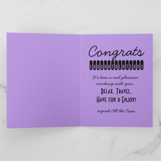 Happy Retirement 4 Het is tijd voor een groot Wens Kaart (Binnen)