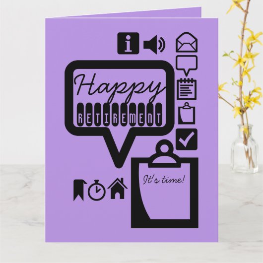 Happy Retirement 4 Het is tijd voor een groot Wens Kaart (Gele Bloem)