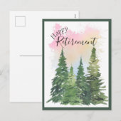 Happy Retirement - Aanpassen - Waterverf Feestdagenkaart (Voorkant / Achterkant)