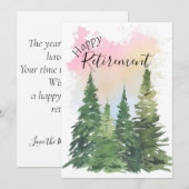 Happy Retirement - Aanpassen - Waterverf Feestdagenkaart (Voorkant / Achterkant)