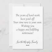 Happy Retirement - Aanpassen - Waterverf Feestdagenkaart (Achterkant)