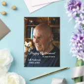 Happy retirement add name photo years of service r acryl uitnodigingen (Insitu (Huwelijk))