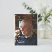 Happy retirement add name photo years of service r briefkaart (Staand voorkant)