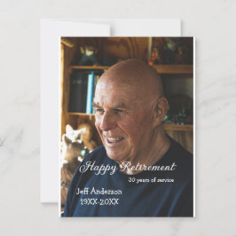 Happy retirement add name photo years of service r briefkaart
