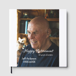Happy retirement add name photo years of service r gastenboek