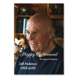 Happy retirement add name photo years of service r kaart