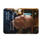 Happy retirement add name photo years of service r magneet (Horizontaal)