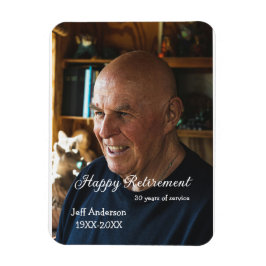 Happy retirement add name photo years of service r magneet