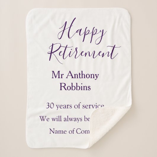 Happy retirement add name years of service retired sherpa deken (Voorkant)