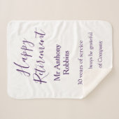 Happy retirement add name years of service retired sherpa deken (Voorkant (horizontaal))