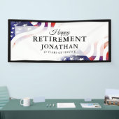 Happy Retirement Amercian Flag Spandoek (Beurs)