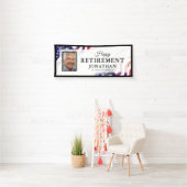 Happy Retirement Amerikaanse vlag foto banner (Insitu)