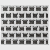 Happy Retirement antiek typwriter Cadeaupapier (Vlak)