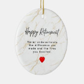 Happy Retirement Appreciation Coworker Boss Nurse Keramisch Ornament (Rechts)