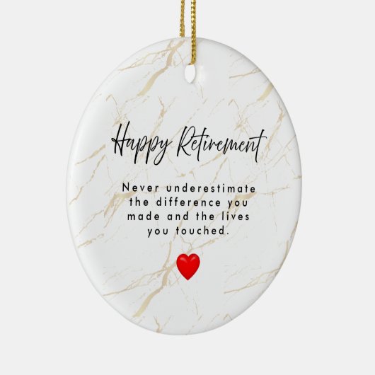 Happy Retirement Appreciation Coworker Boss Nurse Keramisch Ornament (Rechts)