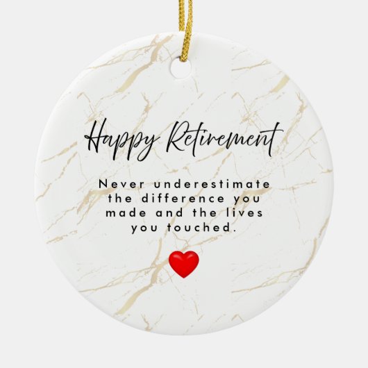 Happy Retirement Appreciation Coworker Boss Nurse Keramisch Ornament (Voorkant)