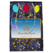 Happy Retirement ballonnen, glitter & Streamers Medium Cadeauzakje (Voorkant)